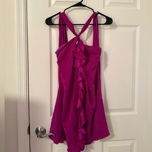 Thread Social Vibrant Purple Ruffle Dress